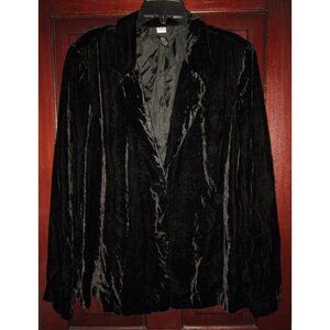 Studio 1940 Plus 28W Blazer Jacket Coat Blk Velvet Velour Soft Steampunk Button